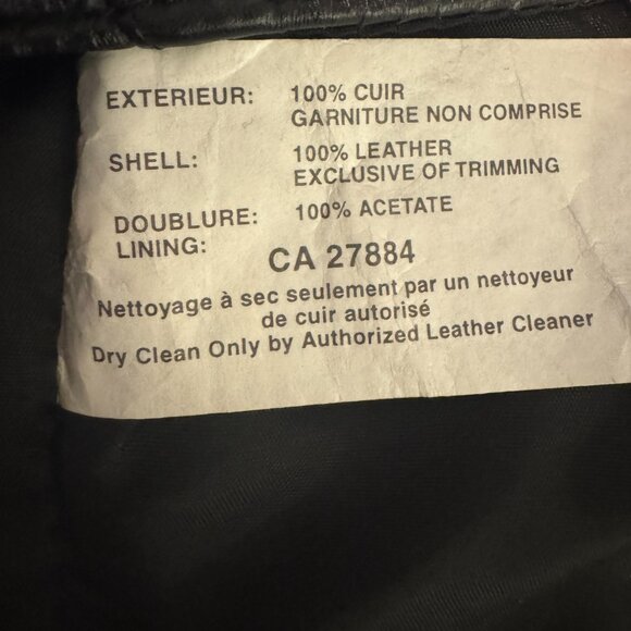 Vintage 90s Black Leather Vest, Braided Trim, Western Aesthetic Biker Moto Style - Picture 6 of 7